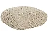 Pouf Makramee BERRECHID Baumwolle Beige
