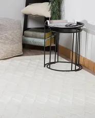 Rug ERZIN Off-White 140 x 200 cm Wool_849390