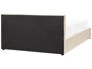 Postelja s prostorom za shranjevanje BOUSSE Žamet Svetlo bež 140 x 200 cm_862616