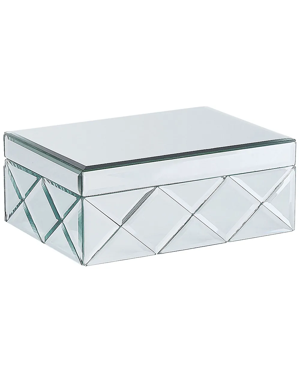 Schmuckkästchen GORRON Glas Silber verspiegelt