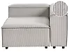 Corner Seat ARDAL Corduroy Taupe Left Hand