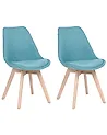 Esszimmerstuhl 2er Set DAKOTA II Stoff Blau