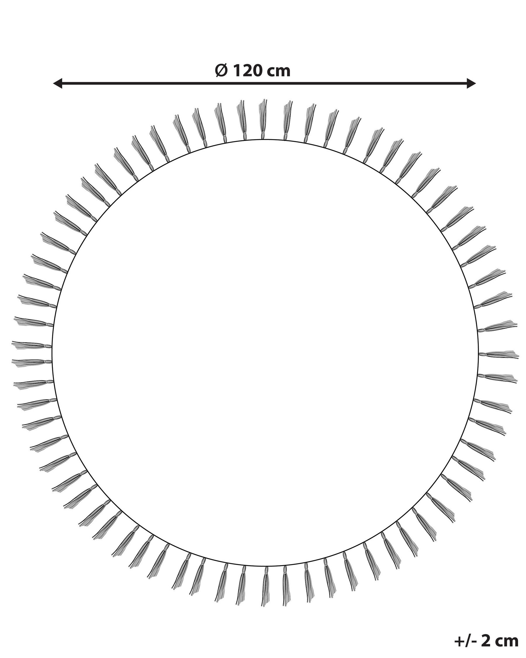 Kinderteppich ETSERI Beige ø 120 cm Baumwolle_906787