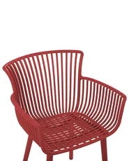 Set of 4 Garden Chairs PESARO Red_825416