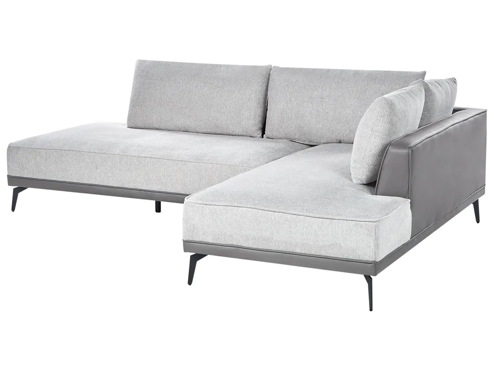 Corner Sofa 3 Seater MYKEN Fabric Light Grey Left Hand_952058