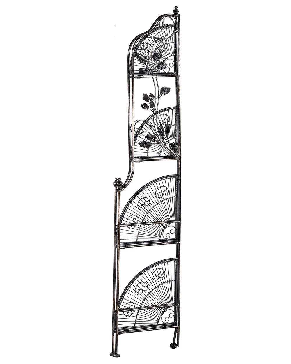 Eckregal SIDERNO 35 cm 158 cm Metall Schwarz_791375