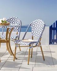Outdoor Bistrotisch RIFREDDO 70 cm 70 cm Sicherheitsglas Blau_798860