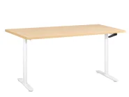 Schreibtisch manuell höhenverstellbar DESTINAS 160 cm 72 cm Hellbraun / Weiß_1000585
