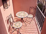 Outdoor Bistrotisch SETTALA 60 cm 60 cm Metall Bunt_1155824