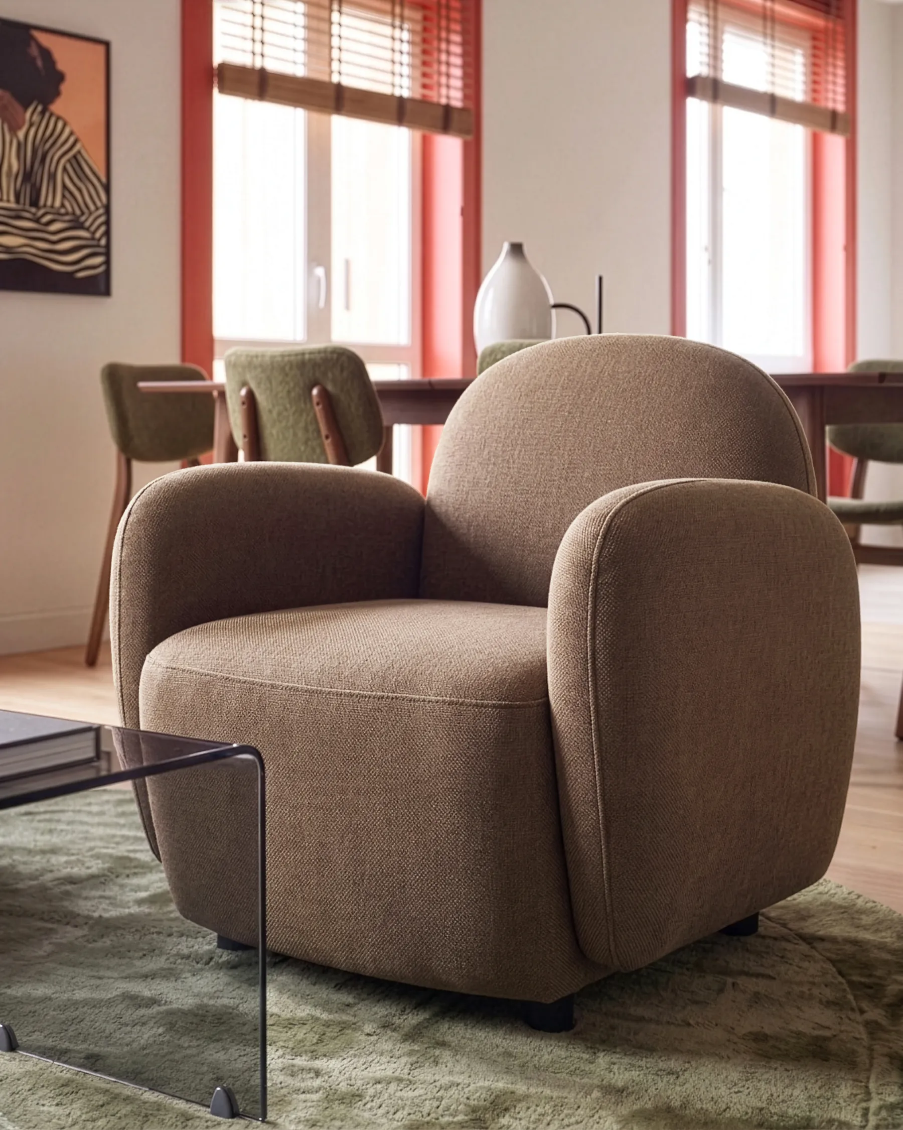 Fauteuil JULE Stof Bruin_1145854