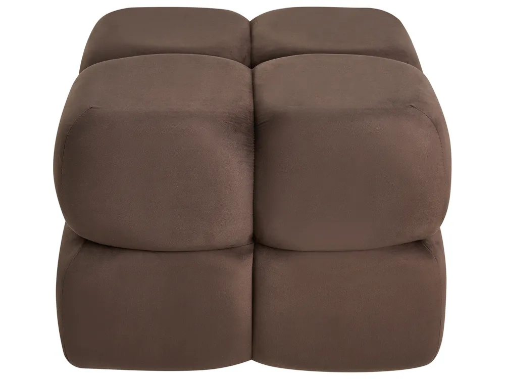 Pouf CALIENTE Samtstoff Dunkelbraun_1069810