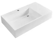 Hängewaschbecken CUSCO 75 x 43 cm Mineralguss Weiß_981544