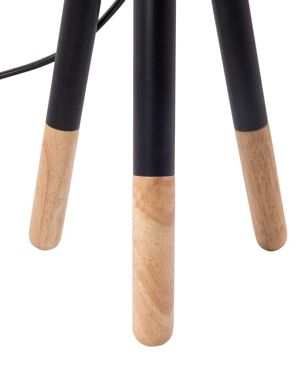 Set of 2 Table Lamps TOBOL Ash Wood Black_763046