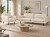 Sofa Set 4-Sitzer VINTERBRO Samtstoff Hellbeige