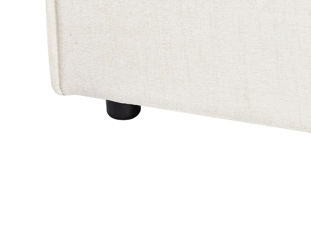 Bett mit Lattenrost Stoff LINARDS 160 x 200 cm Cremeweiß_952933