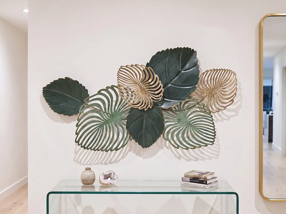 Wall Decor Leaf MAGNESIUM 55 cm Metal Gold_1158786
