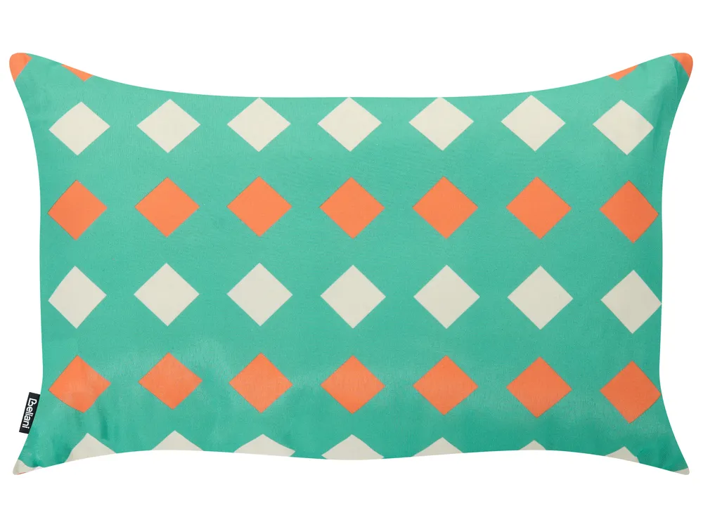Set of 3 Outdoor Cushions CANNA Geometric Pattern 30 x 50 cm 45 x 45 cm Multicolour_1124848
