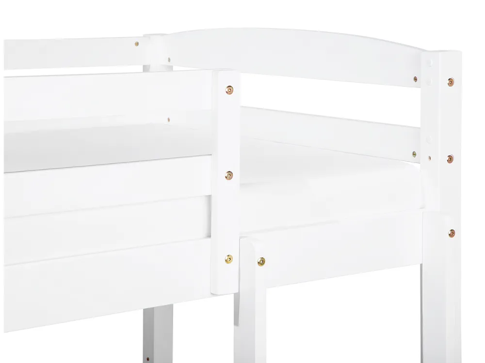 Hochbett Kiefernholz REGAT 90 x 200 cm Weiß_699580