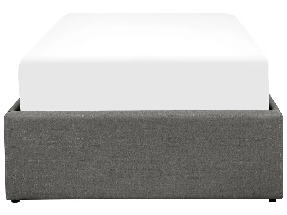 Ottoman Bed without Headboard DINAN Fabric Dark Grey 90 x 200 cm (EU Single)_721367
