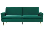 Sofa Bed 3 Seater VETTRE Velvet Dark Green_787934