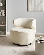 Drehsessel MOLLEBY Bouclé Cremeweiß_1171470