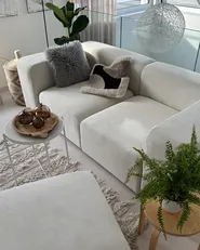 Modular Sofa 2 Seater FALSTERBO Corduroy Off-White_978790