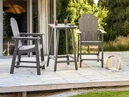 Garten Bartisch ADIRONDACK 60 cm 59 cm Kunststoff Dunkelgrau_938508