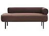 Rechtsseitige Chaiselongue MIRMANDE Samtstoff Dunkelbraun
