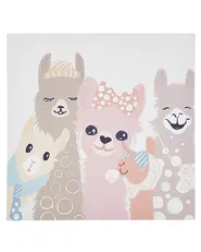 Leinwand 3er Set TILLIA 30 x 30 cm Tiermotiv Bunt_819741