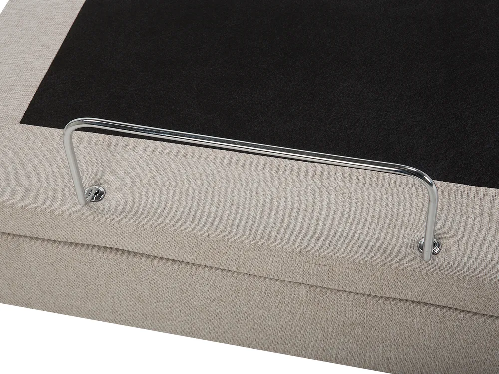Bett verstellbar Stoff DUKE 160 x 200 cm Beige_798033