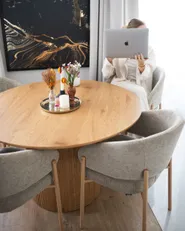 Lot de 2 chaises de salle à manger ZANE Tissu Taupe_1188096