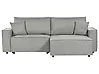 Eckschlafsofa KARILA mit Stauraum Stoff Grau linksseitig
