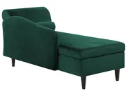 Right-Hand Chaise Longue LUIRO with Storage Velvet Dark Green_772130