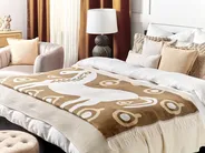 Kuscheldecke SIDDHA Stoff 130 x 170 cm Braun_1078803