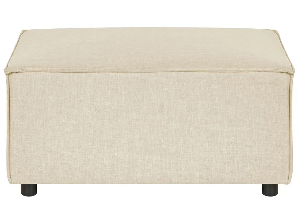 Modular Corner Sofa 3 Seater APRICA with Ottoman Faux Linen Beige Right Hand_856927