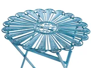 Outdoor Bistrotisch PAVIA 71 cm 71 cm Metall Blau_1046284