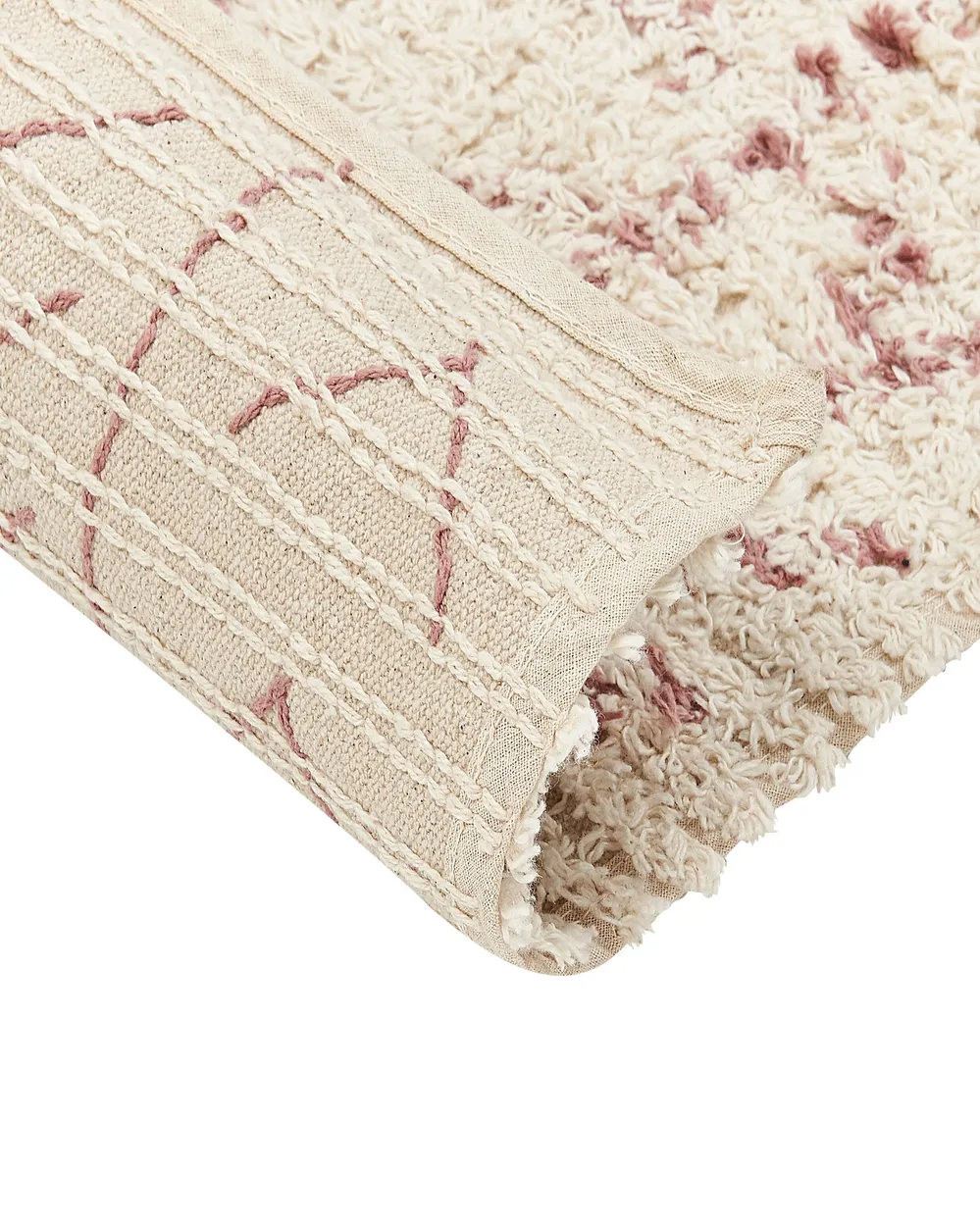 Teppich EDIRNE Beige 160 x 230 cm Baumwolle_839285