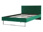 Bett mit Lattenrost Samtstoff BELLOU 140 x 200 cm Grün_777599