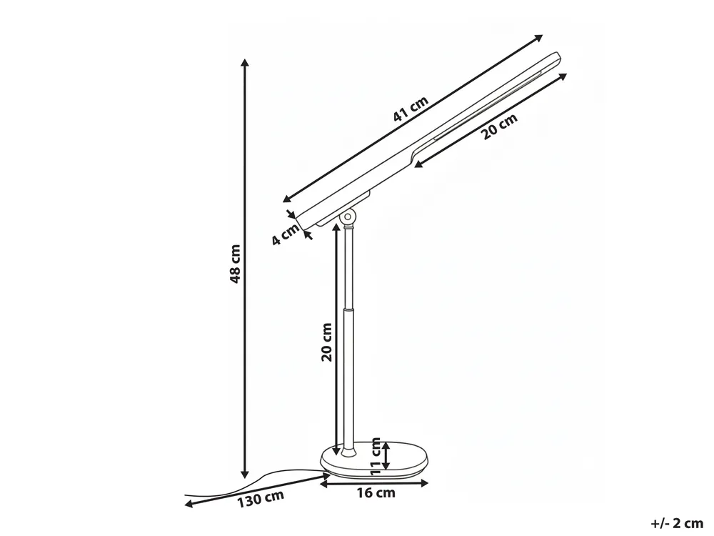 LED Schreibtischlampe TUCANA mit Dimmer Weiß_1019186