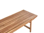 Gartenbank mit Auflage GIAVENO 135 cm Akazienholz Cremeweiß_958642