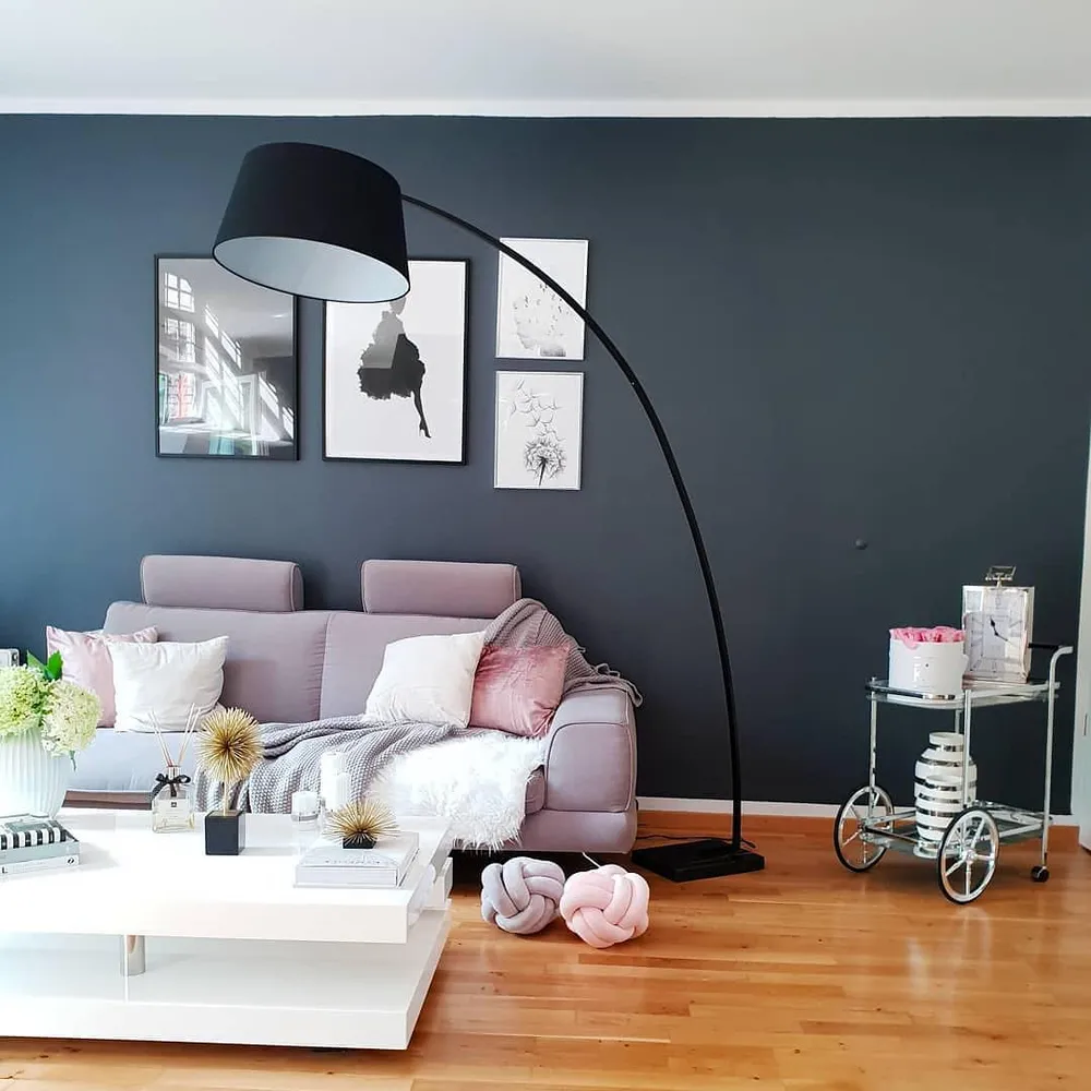 Floor Lamp BENUE Metal Black_726142