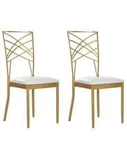 Set of 2 Dining Chairs GIRARD Metal Gold_913458