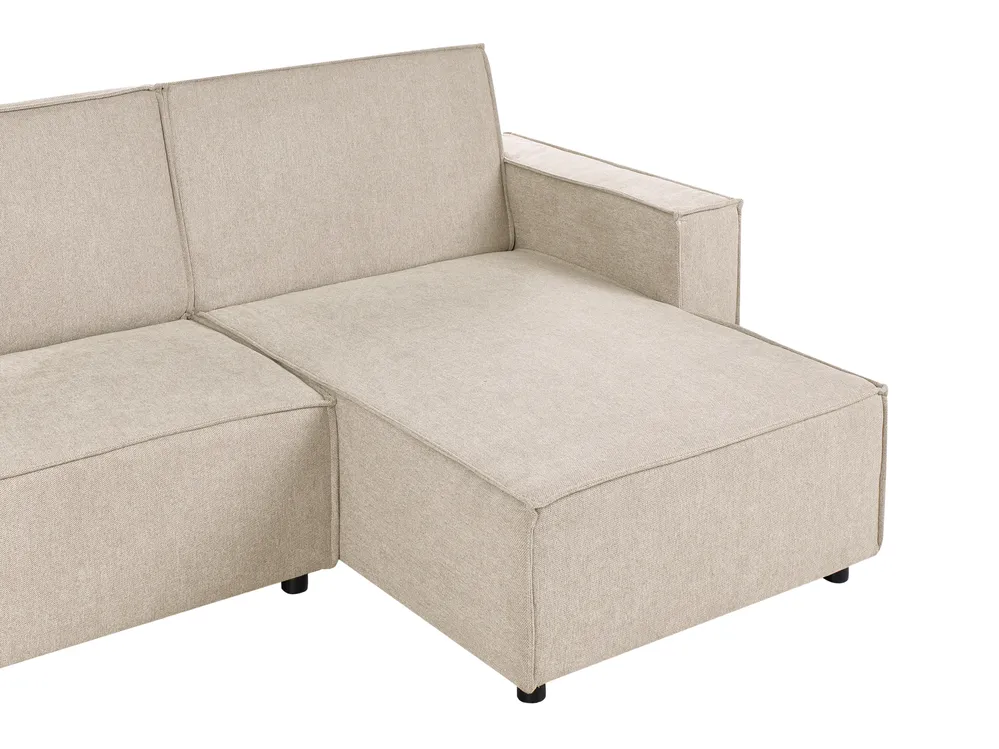 Eckschlafsofa 3-Sitzer ROMEDAL II Stoff Beige linksseitig_971604