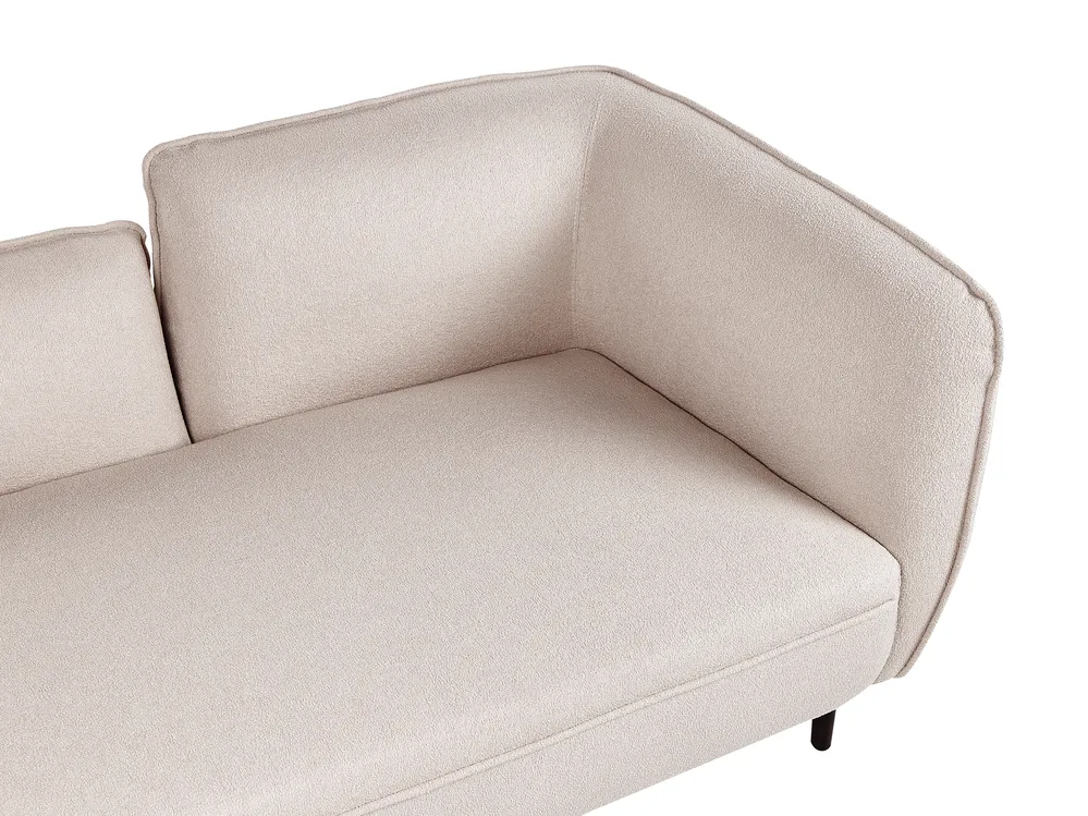 Right-Hand Chaise Longue CHEVANNES Boucle Light Beige_858661