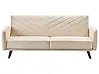 Schlafsofa 3-Sitzer SENJA Samtstoff Beige