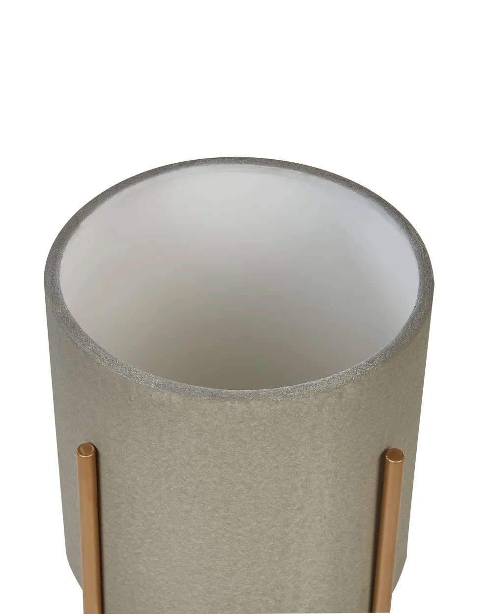 Blumentopf mit Beinen HYBRIDUM 33 cm Metall Grau_923566