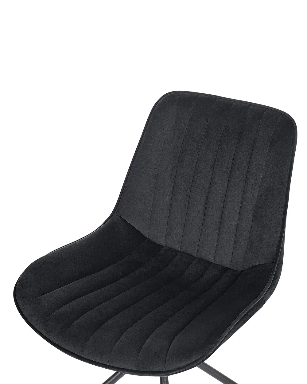 Set of 2 Dining Chairs NAVASOTA Velvet Black_860830
