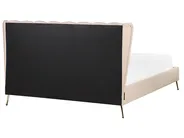 Bett mit Lattenrost Samtstoff MIRIBEL 160 x 200 cm Beige_870628