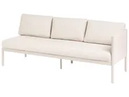 Garten Ecksofa mit Tisch 5-Sitzer TONARA Metall Hellbeige rechtsseitig_1125126