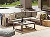 Garten Ecksofa mit Tisch 4-Sitzer TIMOR modular zertifiziertes Akazienholz Dunkelbraun linksseitig